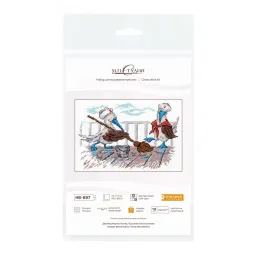 Cross stitch kit "Let's clean up" 12x17 cm SNV-897