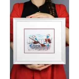 Kreuzstich-Set "Aufräumen" 12x17 cm SNV-897