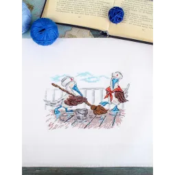 Cross stitch kit "Let's clean up" 12x17 cm SNV-897