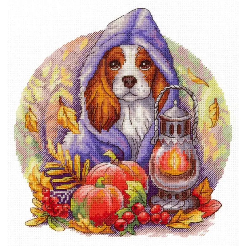 Kryželiu siuvinėjimo rinkinys „Rudens bliuzas“ 20x18 cm SNV-885