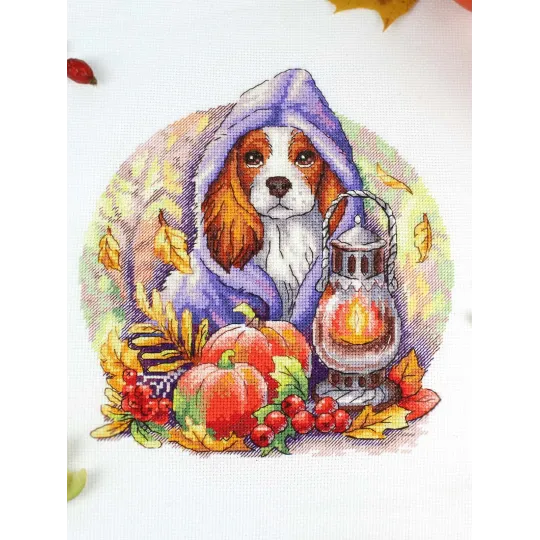 Cross stitch kit "Autumn Blues" 20x18 cm SNV-885