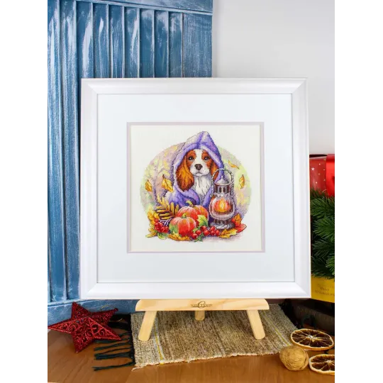 Cross stitch kit "Autumn Blues" 20x18 cm SNV-885