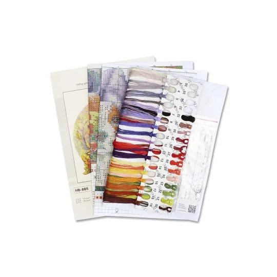 Cross stitch kit "Autumn Blues" 20x18 cm SNV-885