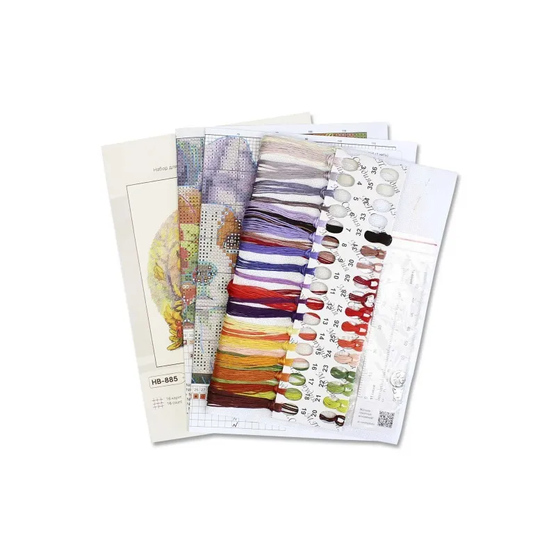 Cross stitch kit "Autumn Blues" 20x18 cm SNV-885