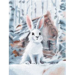 Cross stitch kit "White bunny" S1708