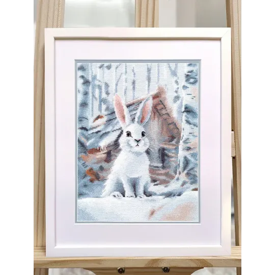 Cross stitch kit "White bunny" S1708
