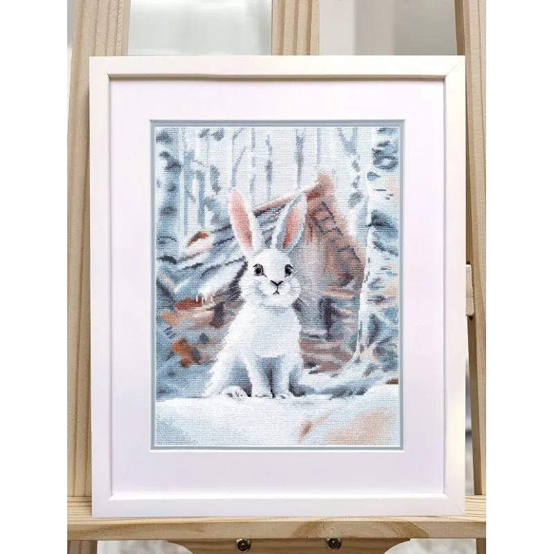 Cross stitch kit "White bunny" S1708