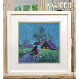 Cross stitch kit "Summer rain" 18×18 cm S1706