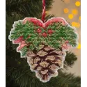 Cross stitch kit "Christmas tree decoration. Pine cone" 9,3×8,5 cm S1701