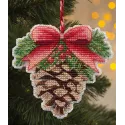 Kreuzstich-Set "Weihnachtsbaumschmuck. Tannenzapfen" 9,3×8,5 cm S1701
