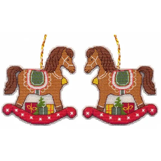 Cross stitch kit "Christmas tree decoration. Horse" S1697