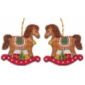 Cross stitch kit "Christmas tree decoration. Horse" S1697