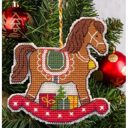 Cross stitch kit "Christmas tree decoration. Horse" S1697