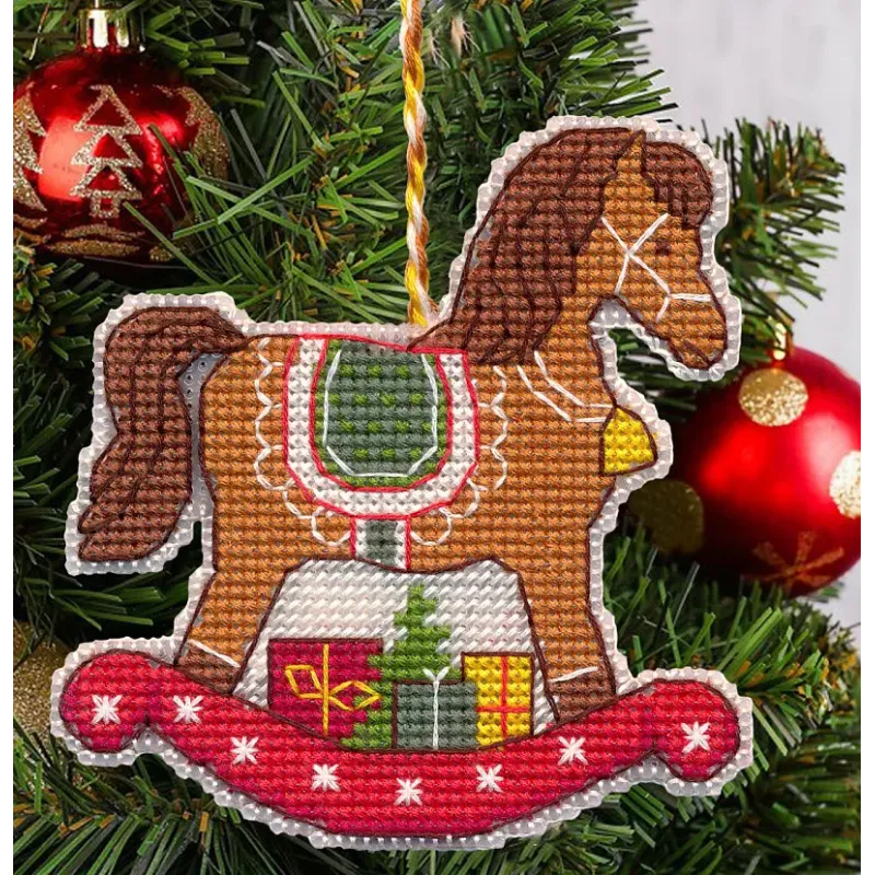Cross stitch kit "Christmas tree decoration. Horse" S1697