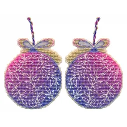 Cross stitch kit "Christmas tree decoration. Lilac ball" S1696