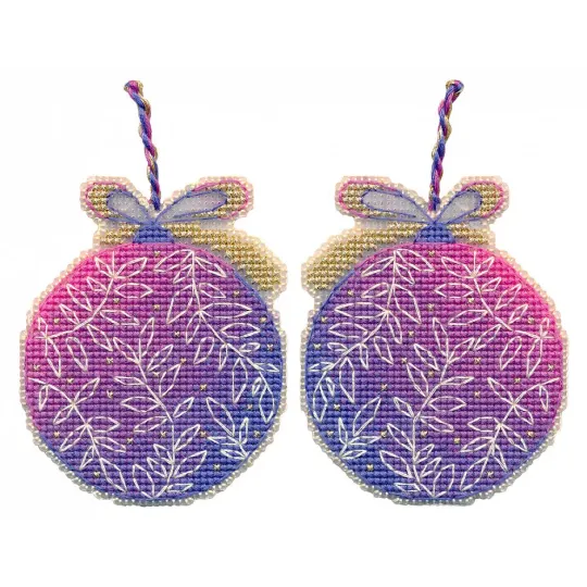 Cross stitch kit "Christmas tree decoration. Lilac ball" S1696