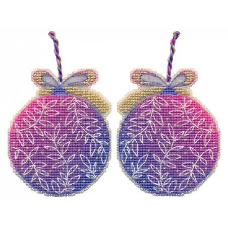 Cross stitch kit "Christmas tree decoration. Lilac ball" S1696