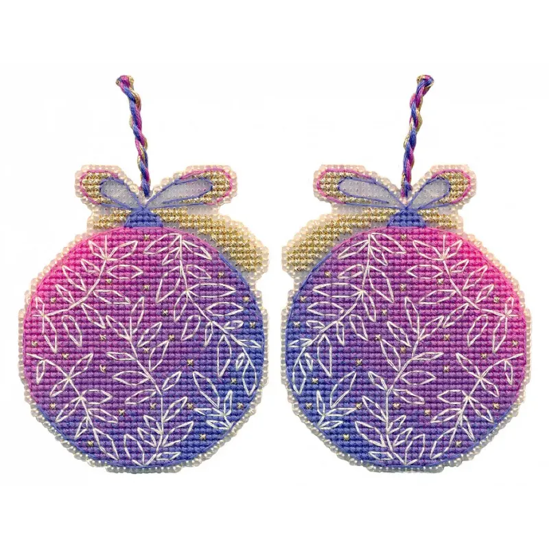 Cross stitch kit "Christmas tree decoration. Lilac ball" S1696