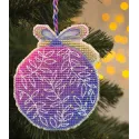 Cross stitch kit "Christmas tree decoration. Lilac ball" S1696