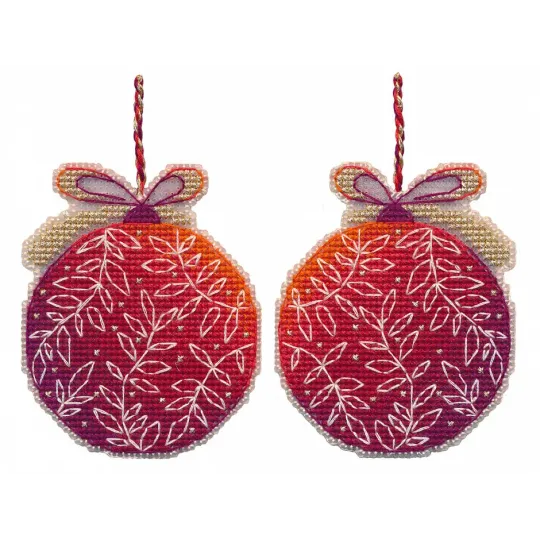 Kreuzstich-Set "Weihnachtsbaumschmuck. Roter Ball" 7,3×9 cm S1695