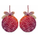 Cross stitch kit "Christmas tree decoration. Red ball" S1695