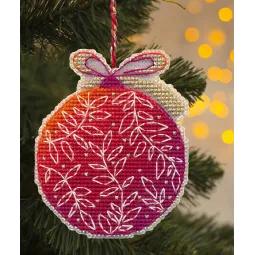 Cross stitch kit "Christmas tree decoration. Red ball" S1695