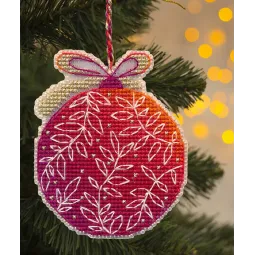 Cross stitch kit "Christmas tree decoration. Red ball" S1695