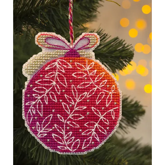 Cross stitch kit "Christmas tree decoration. Red ball" S1695
