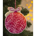 Kreuzstich-Set "Weihnachtsbaumschmuck. Roter Ball" 7,3×9 cm S1695