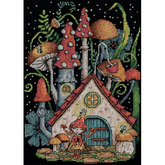 Cross stitch kit "Mushroom house" PVS-7321