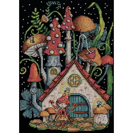 Cross stitch kit "Mushroom house" PVS-7321