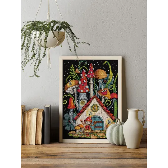 Cross stitch kit "Mushroom house" PVS-7321