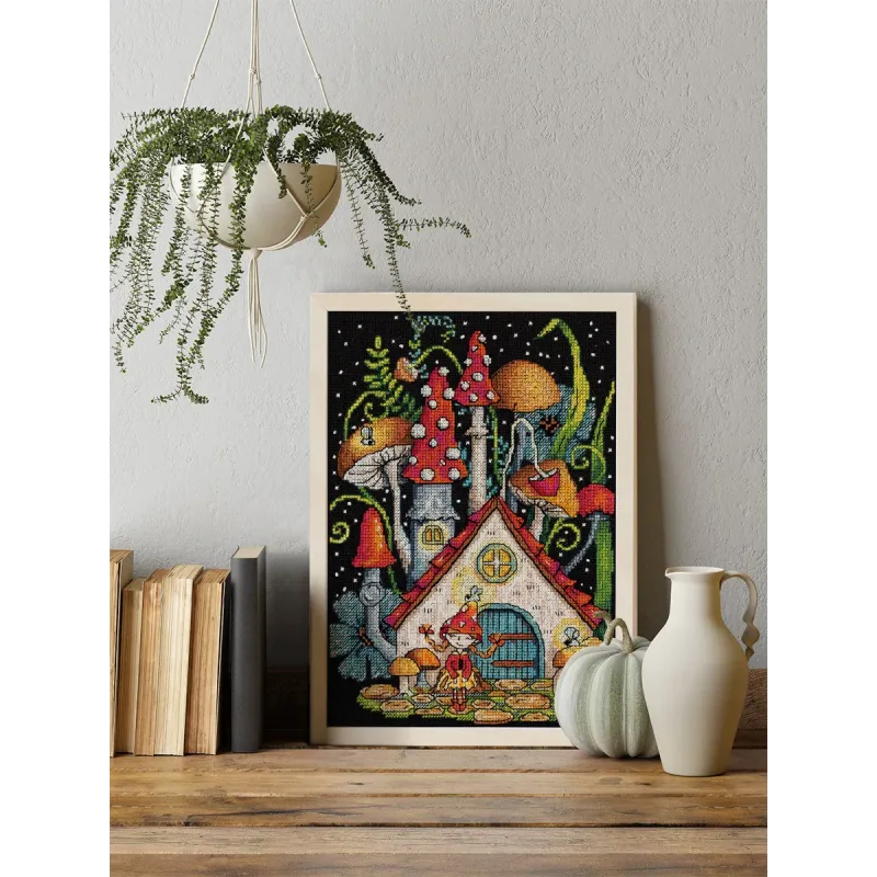 Cross stitch kit "Mushroom house" PVS-7321