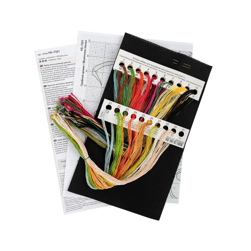 Kreuzstich-Set PANNA "Pilzhaus" 19 x 24,5 cm PVS-7321