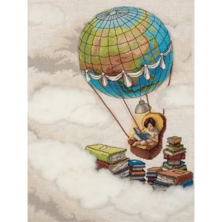 Cross stitch kit "Travelling with books" PVS-7182