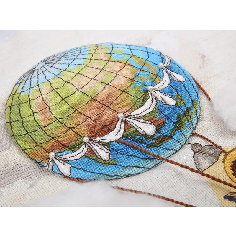 Cross stitch kit PANNA "Travelling with books" 27 x 32 cm PVS-7182