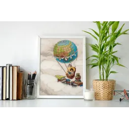 Cross stitch kit PANNA "Travelling with books" 27 x 32 cm PVS-7182