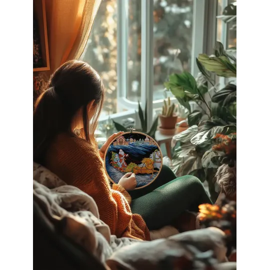 Kreuzstich-Set PANNA „Väterchen Frosts Troika“ 66,5 x 44 cm PPR-7531