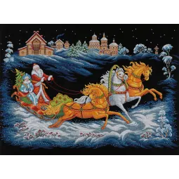 Cross stitch kit "Father Frost’s Troika" PPR-7531