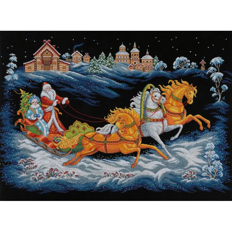 Cross stitch kit "Father Frost’s Troika" PPR-7531