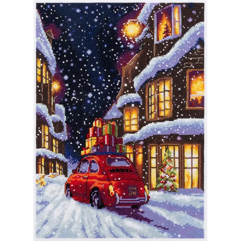 Cross stitch kit PANNA "Christmas Street" 22.5 x 30 cm PPR-7497