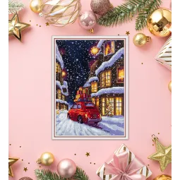 Cross stitch kit PANNA "Christmas Street" 22.5 x 30 cm PPR-7497
