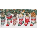 Cross stitch kit "Chistmas cute cats" PPR-7405