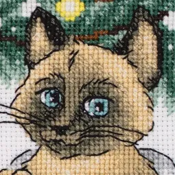 Cross stitch kit PANNA "Chistmas cute cats" 37 x 19.5 cm PPR-7405