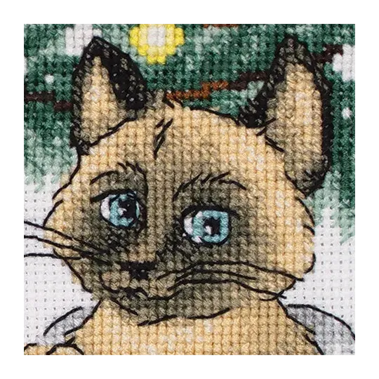 Cross stitch kit PANNA "Chistmas cute cats" 37 x 19.5 cm PPR-7405