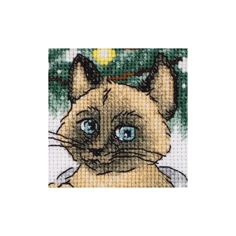Cross stitch kit PANNA "Chistmas cute cats" 37 x 19.5 cm PPR-7405