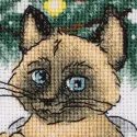 Cross stitch kit PANNA "Chistmas cute cats" 37 x 19.5 cm PPR-7405