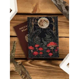 Cross stitch kit PANNA "Passport cover. Full moon" 20 x 13.5 cm POP-7530