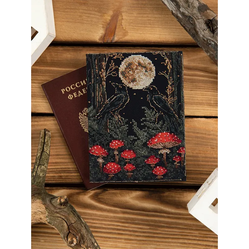 Cross stitch kit "Passport cover. Full moon" POP-7530