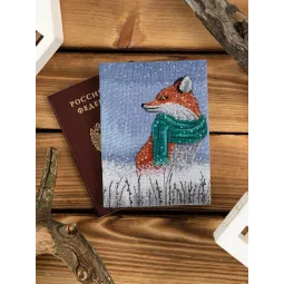 Набор для вышивания крестиком PANNA "Обложка для паспорта. Зимняя лиса" 20 x 13,5 см POP-7521